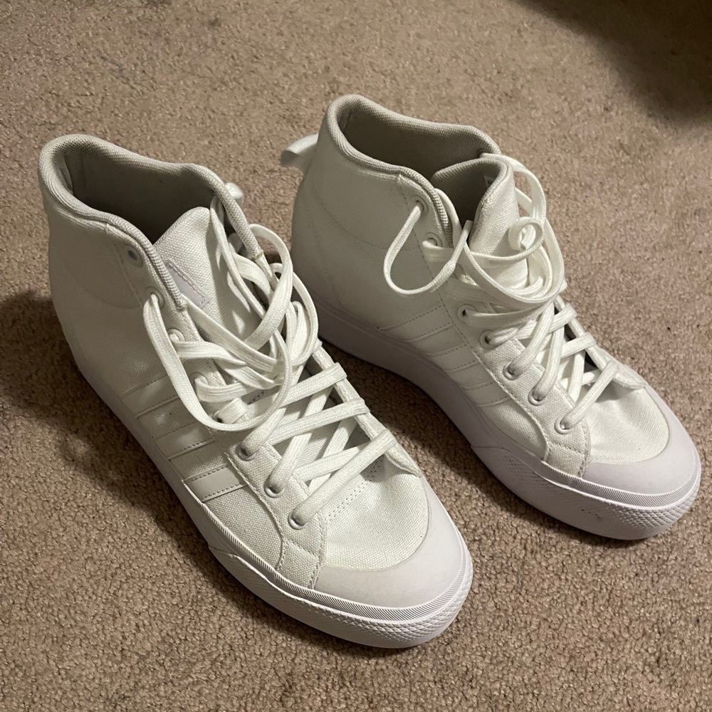 Adidas Bravada 2.0 Sneakers Size 10 White Platform Mid Shoes - Picture 3 of 9